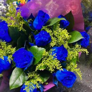 A Dozen Blue Roses