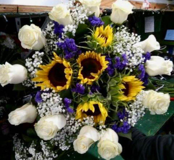 White Sunflower Bouquet